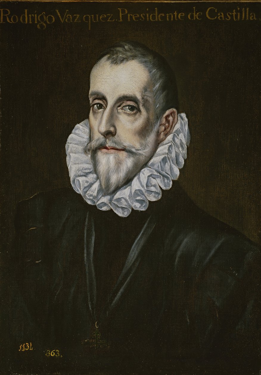 Retrato de Rodrigo Vázquez de Arce, primeiro terço do século XVII. de El Greco