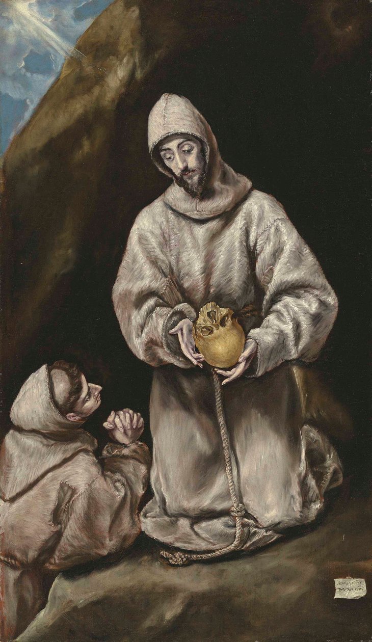 São Francisco e Frei Leão em meditação de El Greco