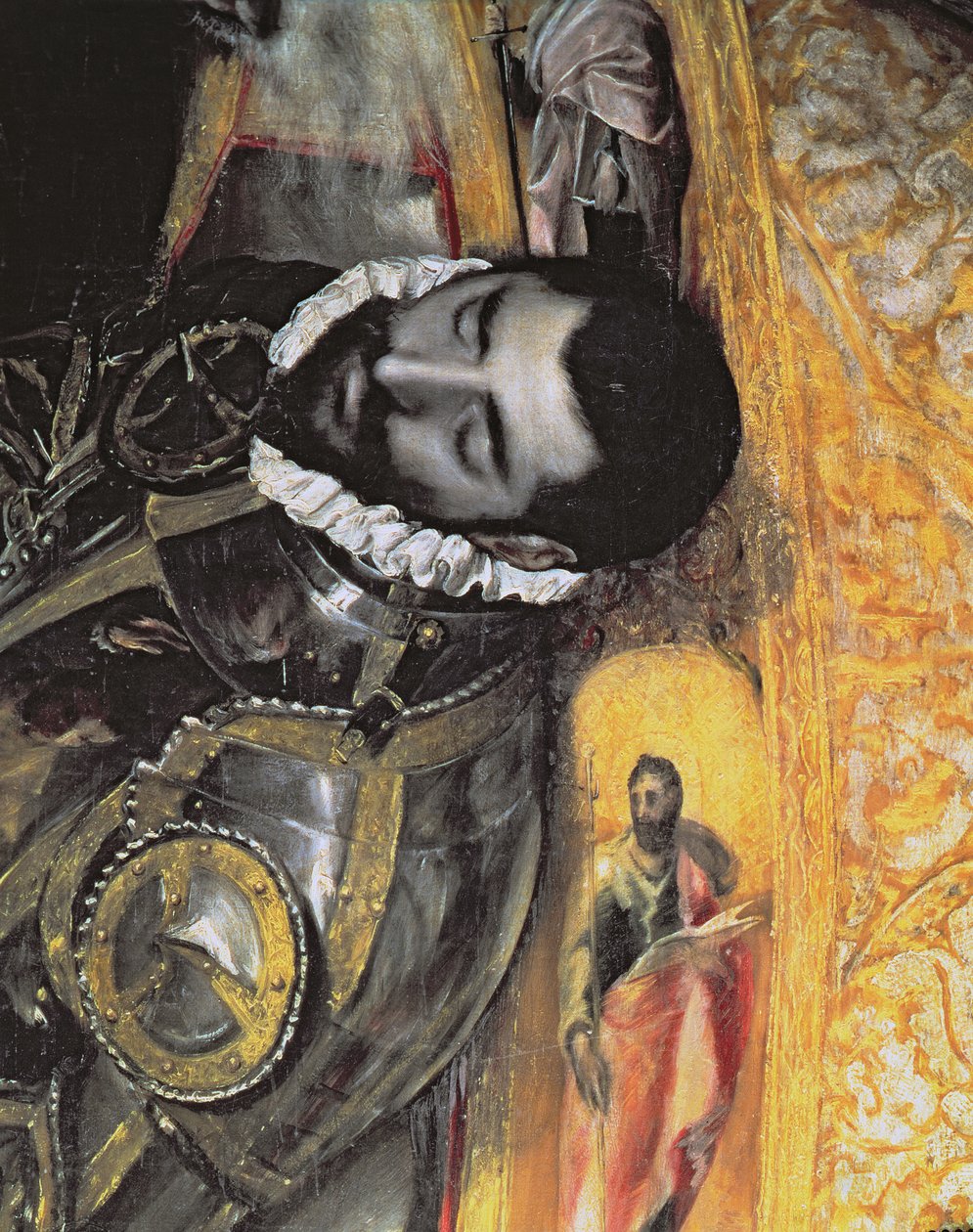O Enterro do Conde Orgaz, de uma lenda de 1323, detalhe da contagem, 1586-88 óleo sobre tela detalhe de 44.240 de El Greco