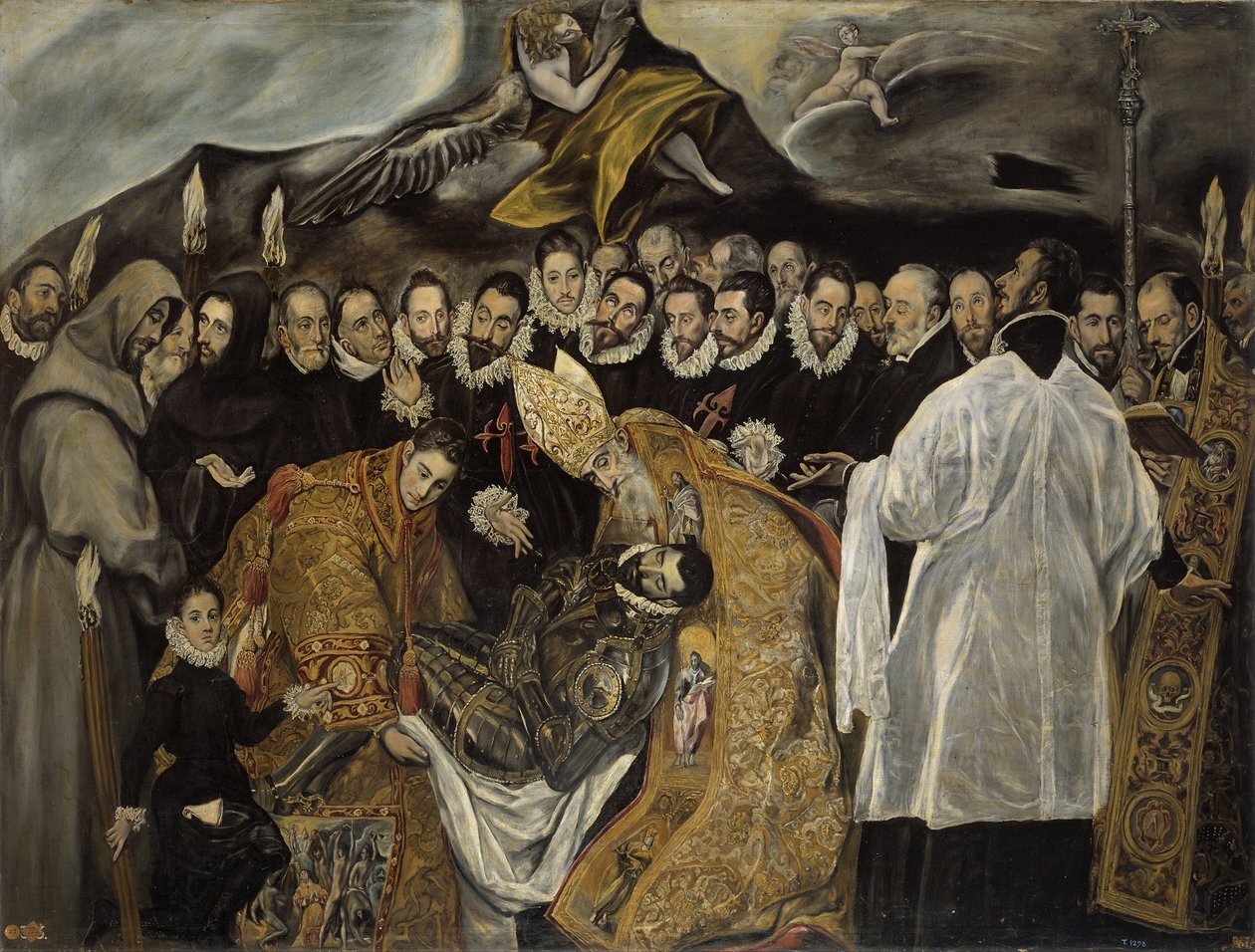 O enterro do conde de Orgaz parte inferior, ca 1625 de El Greco