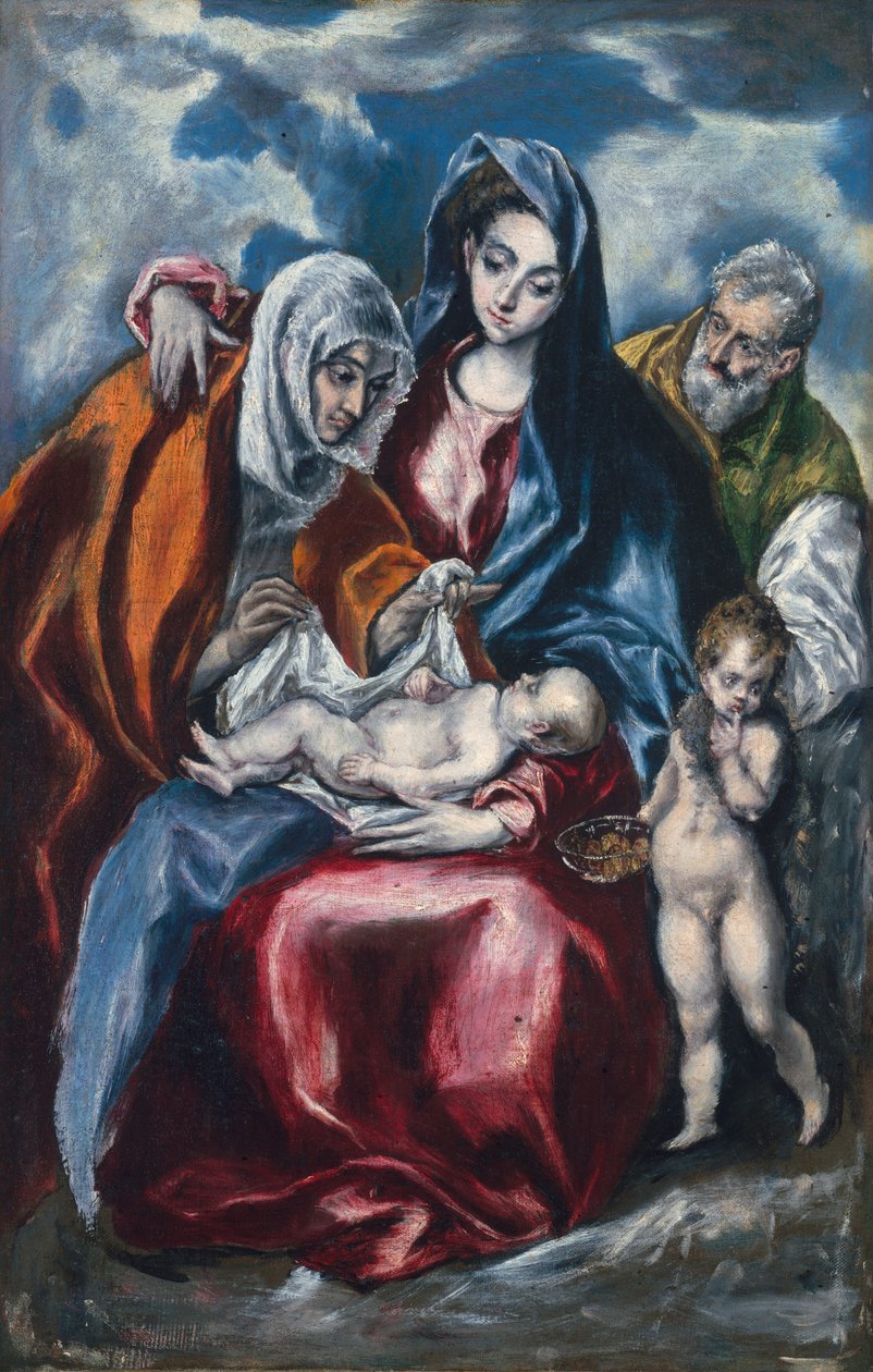 A Sagrada Família com Santa Ana e o Menino João Batista de El Greco