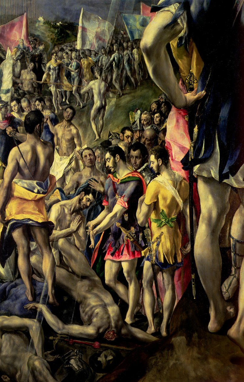 O Martírio de São Maurício, 1580-83 (detalhe de 90011) de El Greco