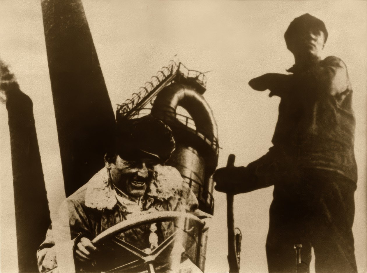 Trabalhadores e chaminés de Eliezer Markowich Lissitzky