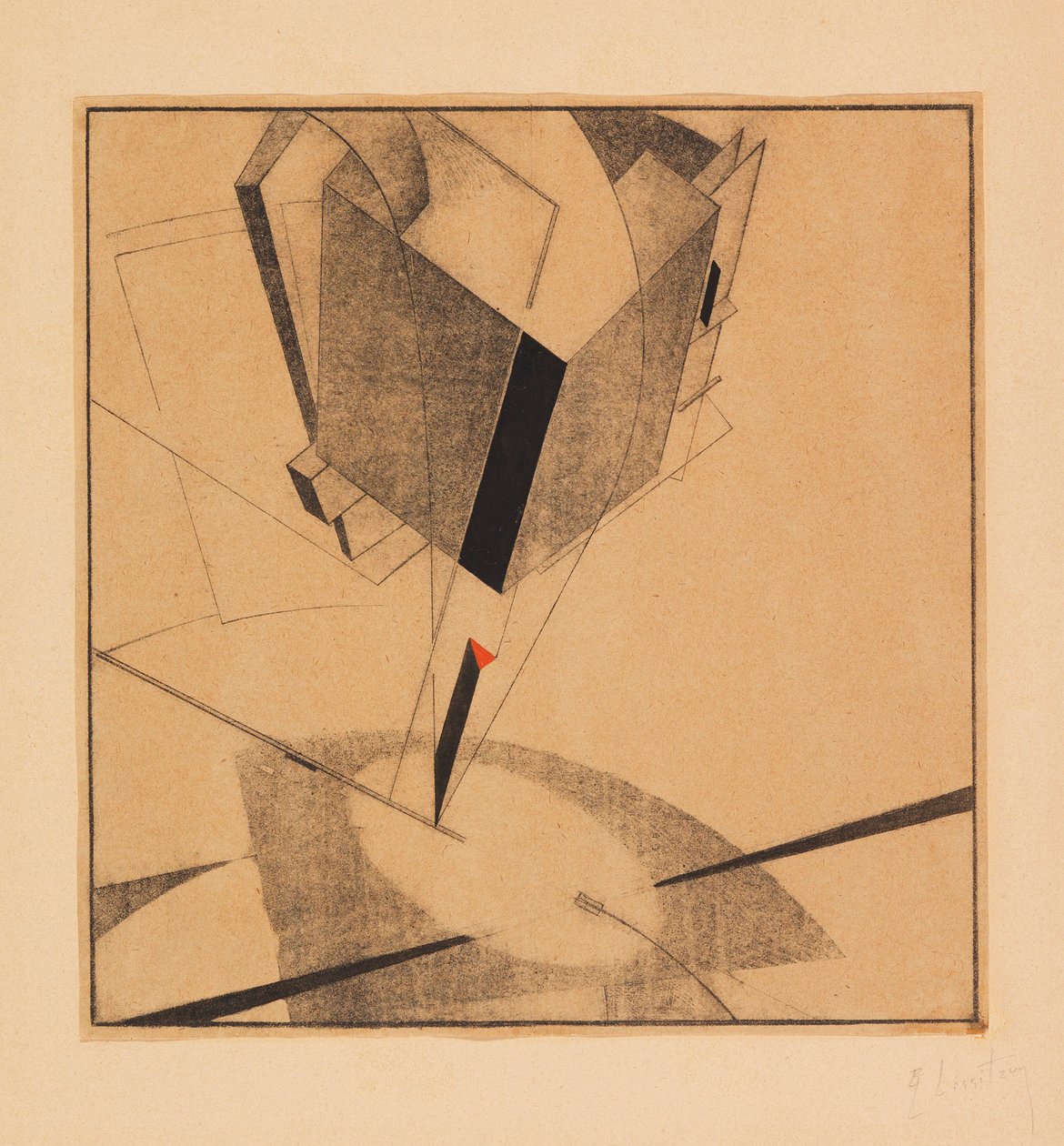 Proun 5A, 1919. de Eliezer Markowich Lissitzky
