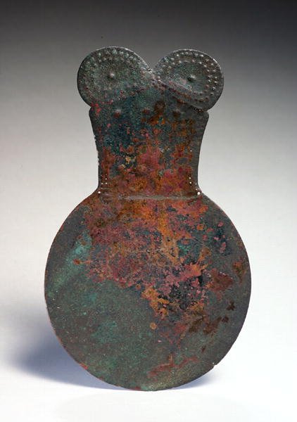 Mirror, de Marlik, noroeste do Irão, c.1400 BC (bronze) de Elamite