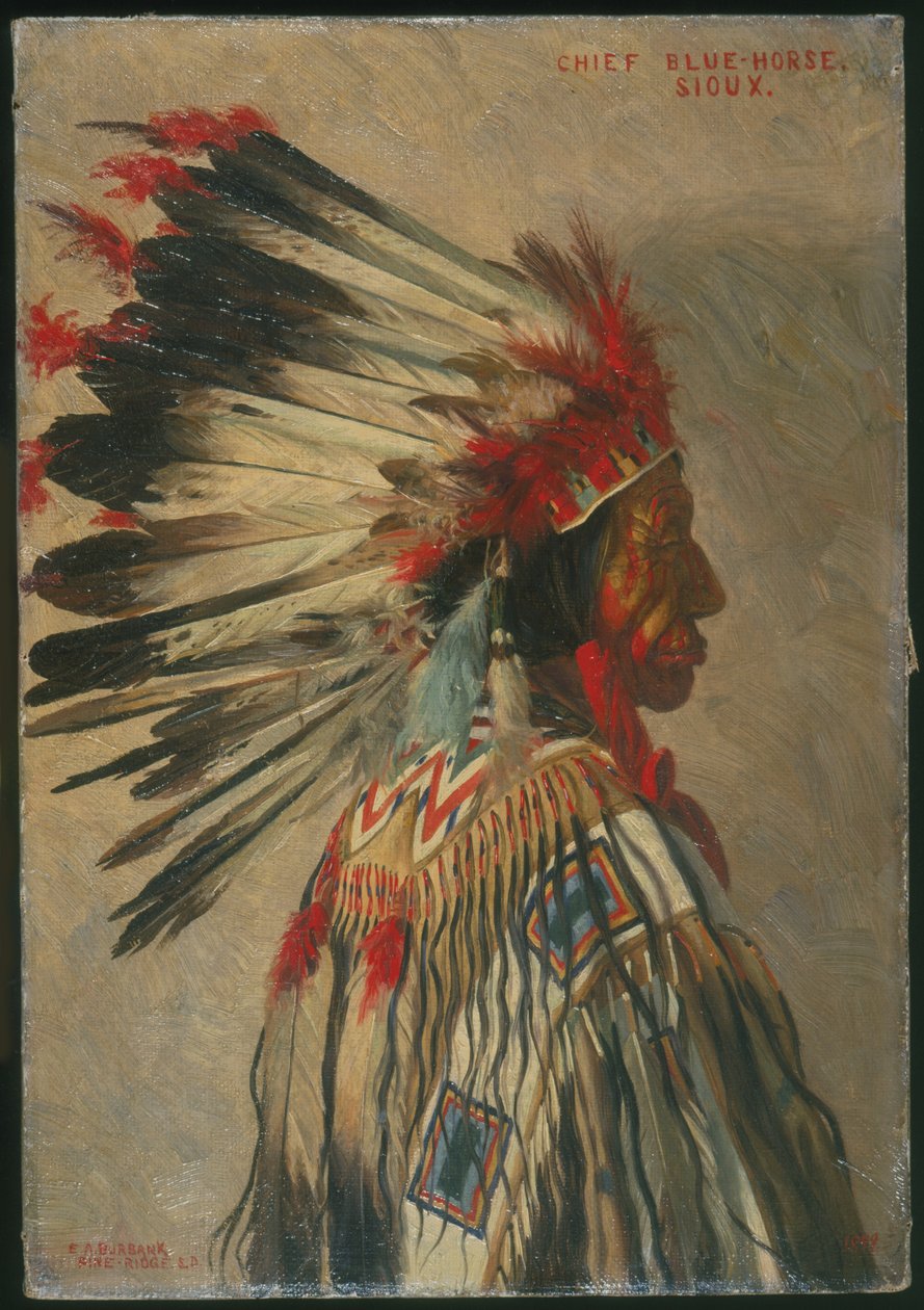 Chefe Cavalo Azul, Sioux de Elbridge Ayer Burbank