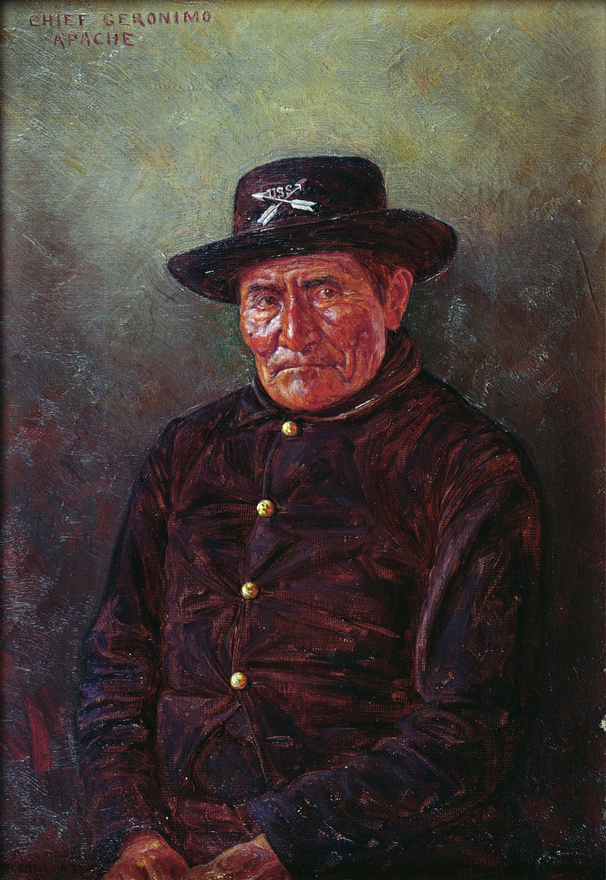 Chefe Gerónimo (óleo sobre tela) de Elbridge Ayer Burbank