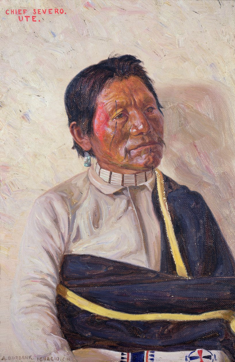 Chefe Severo (óleo sobre tela) de Elbridge Ayer Burbank
