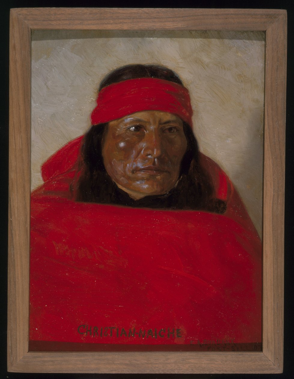 Christian-Naiche, c.1899 (óleo sobre tecido) de Elbridge Ayer Burbank