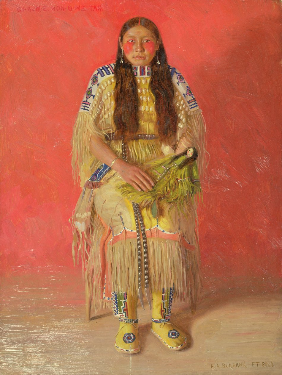 Gi-aum-e-hon-o-me-tah (óleo sobre tela) de Elbridge Ayer Burbank