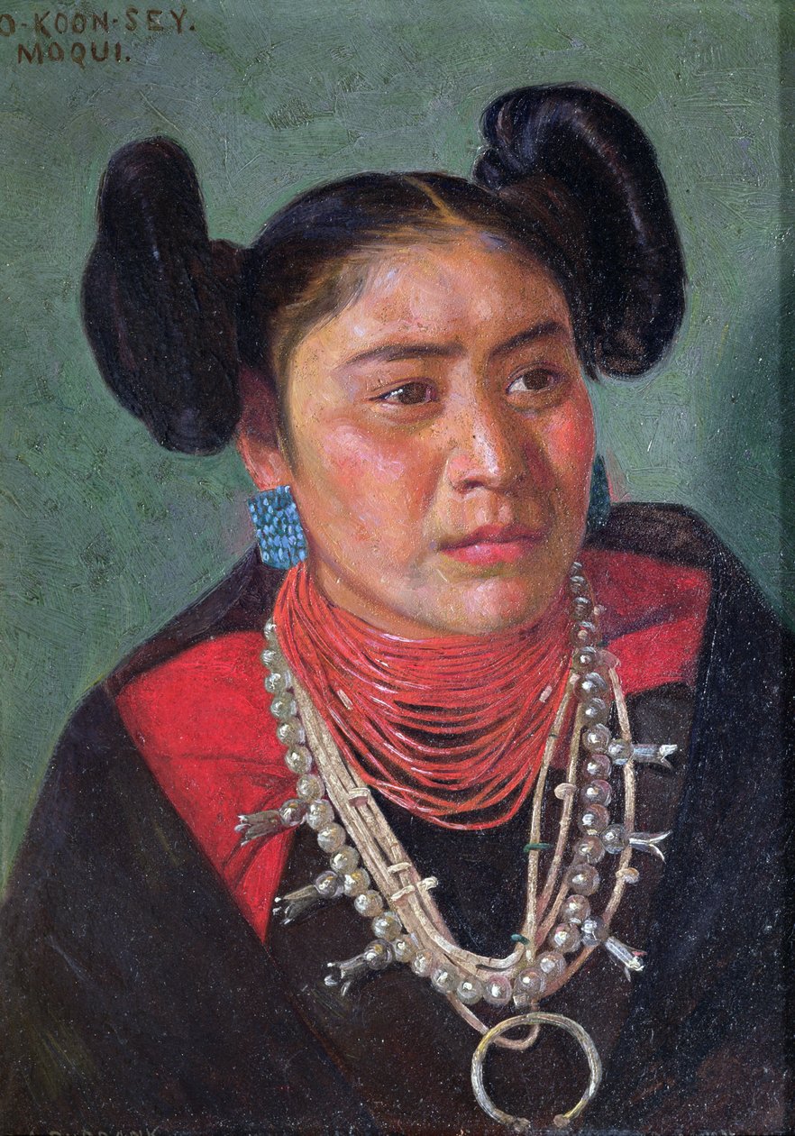 O-koon-sey (óleo sobre painel de madeira) de Elbridge Ayer Burbank