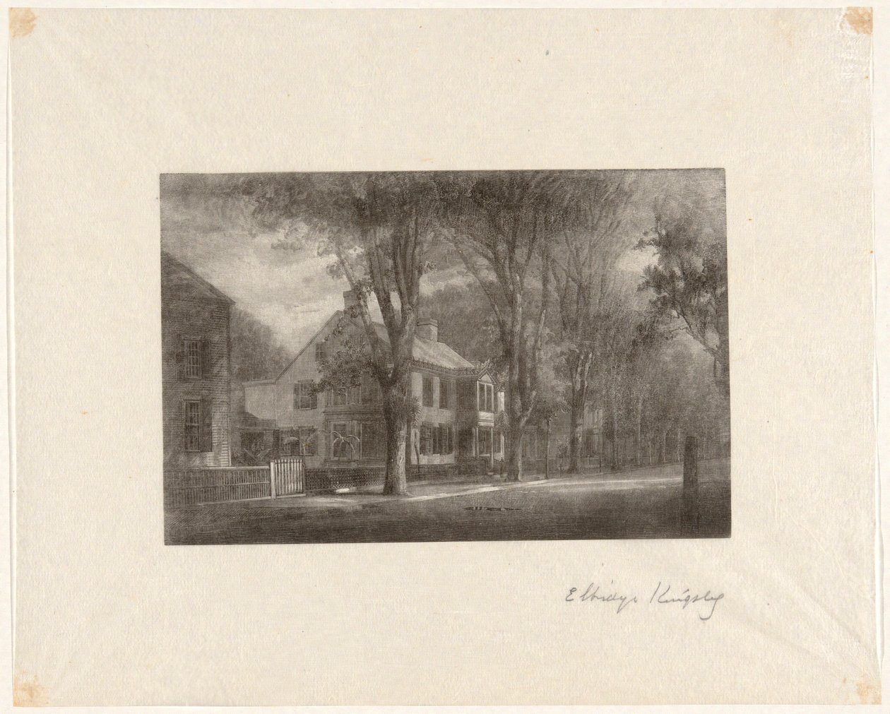 Sem título [Casa em uma rua arborizada] de Elbridge Kingsley