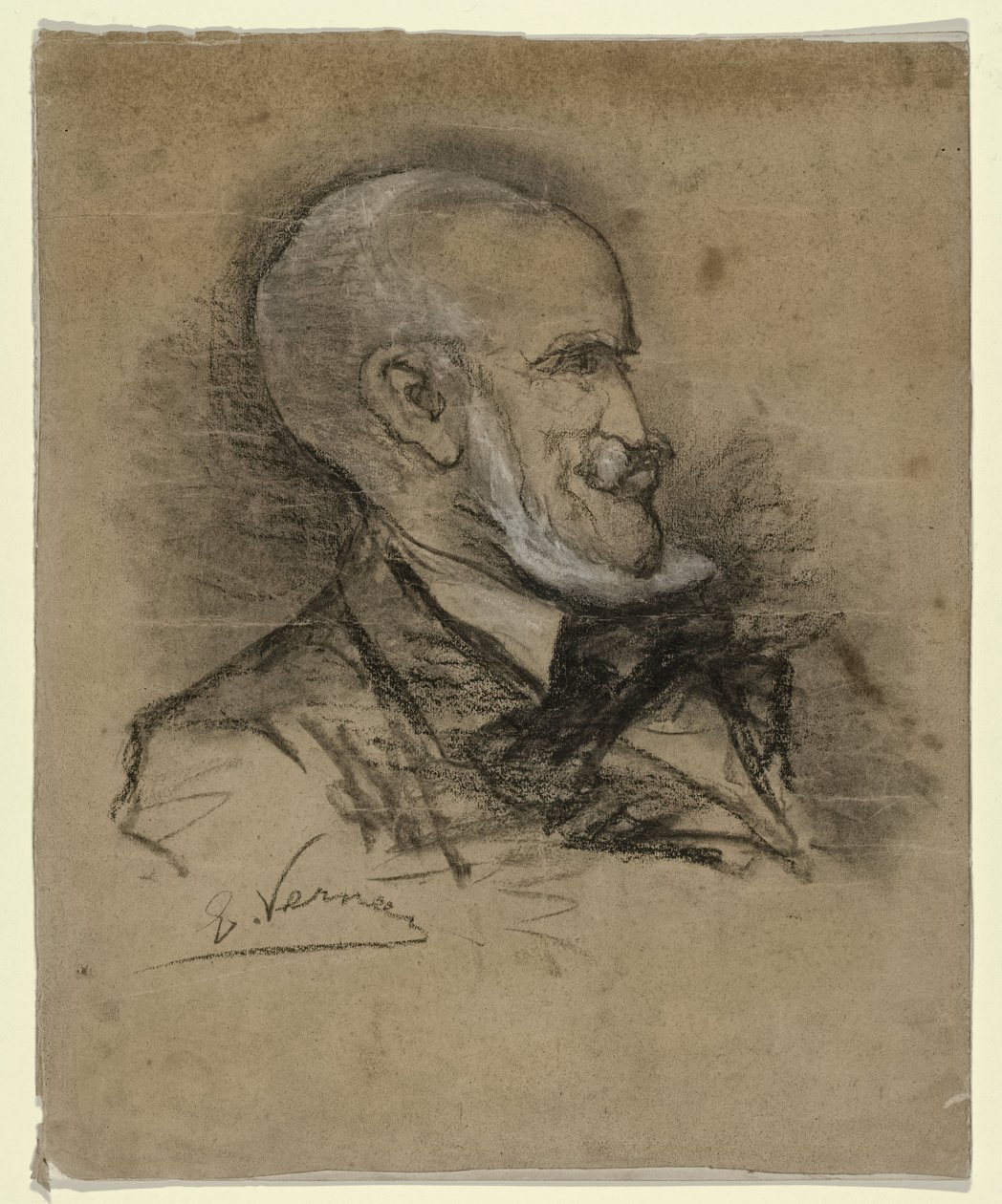 Retrato caricatural do pintor Johannes Bosboom (1817-1891) de Elchanon Verveer
