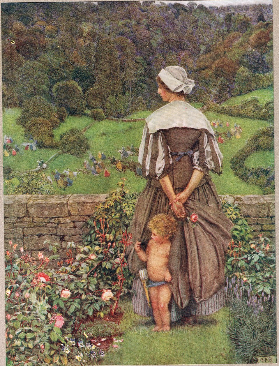A Hue and a cry after Cupid, ilustração de 