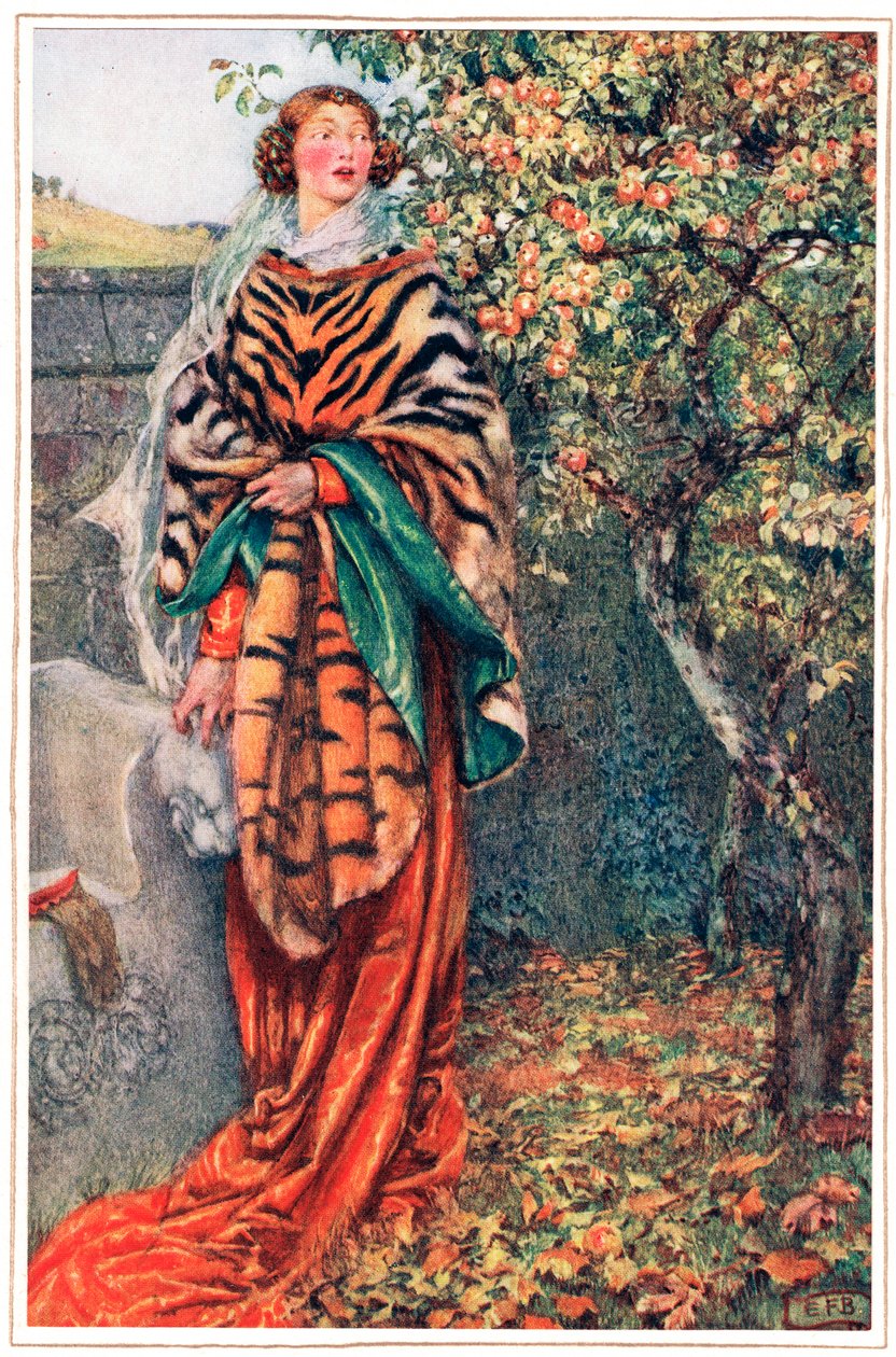 No qual o Rei tinha olhado para ela em branco e passado, ilustração de "Idylls of the King" de Alfred Tennyson (1809-92), publicada por Hodder & Stoughton de Eleanor Fortescue Brickdale