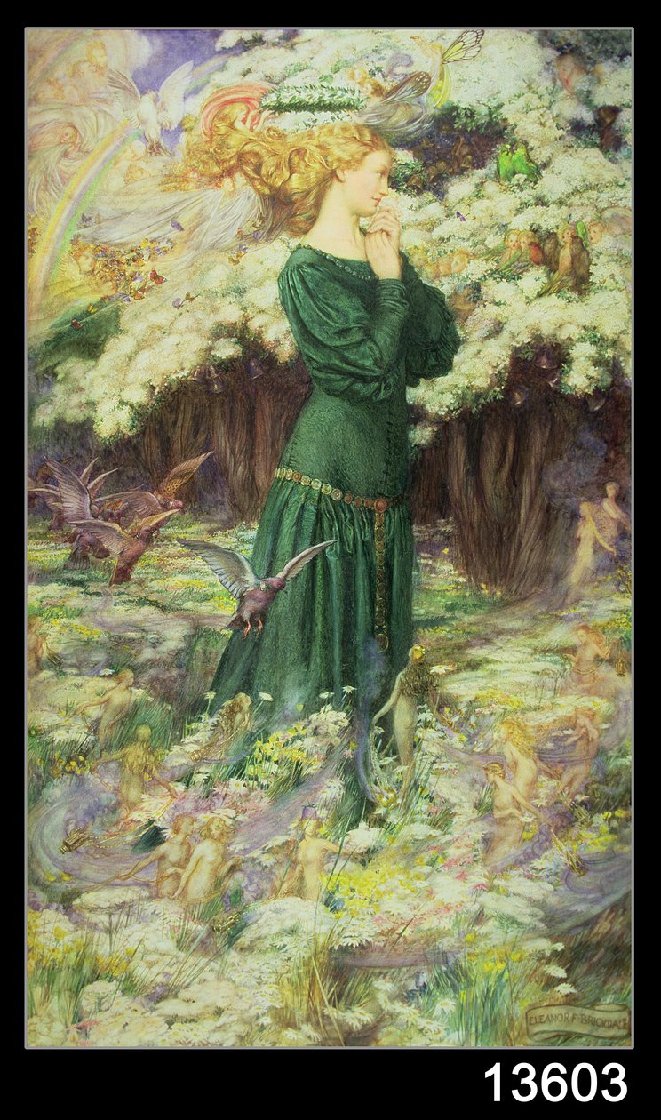 O Mundo do Amante (aquarela sobre papel) de Eleanor Fortescue Brickdale