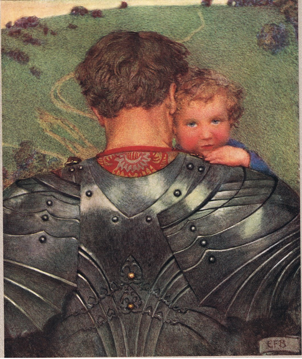 Uma doce canção de embalar, ilustração de "The Book of Old English Songs and Ballads" (O Livro das Velhas Canções e Baladas Inglesas) de Eleanor Fortescue Brickdale