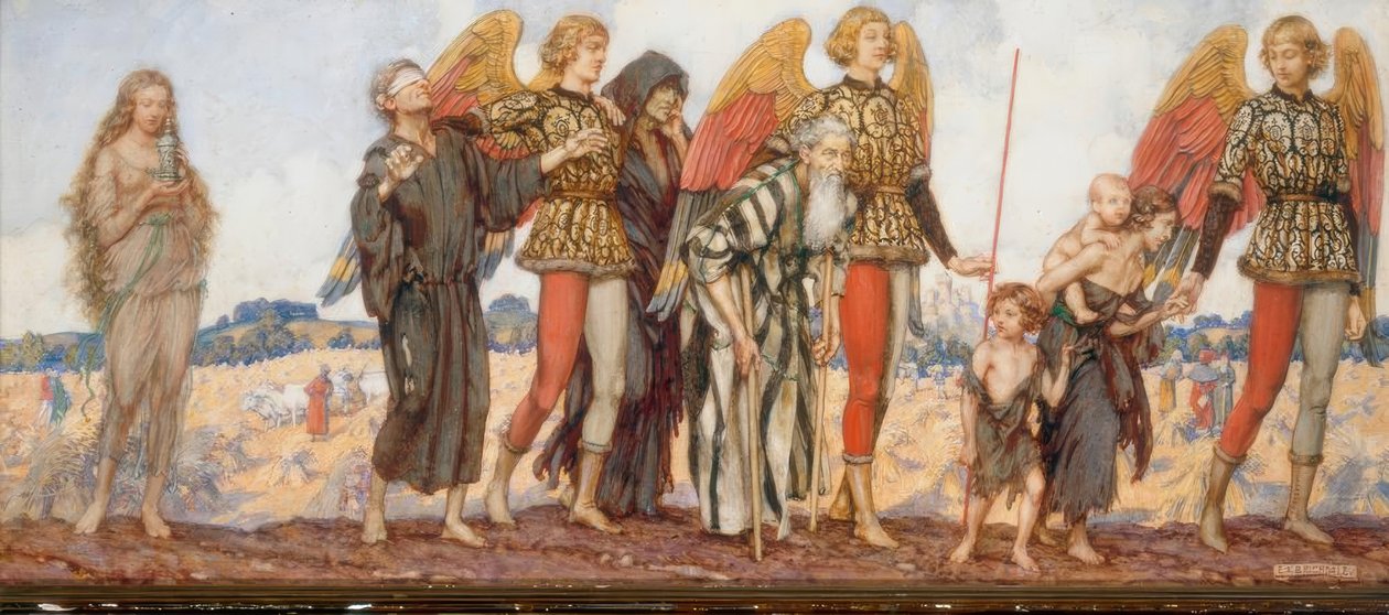 Anjos liderando os pobres de Eleanor Fortescue Brickdale
