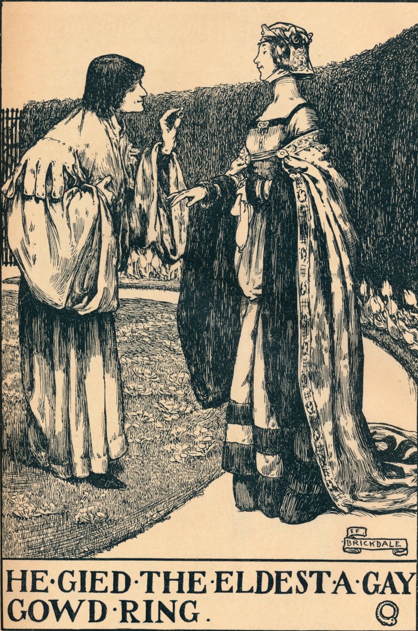 projeto para as Twa Sisters o Binnorie, c1900 de Eleanor Fortescue Brickdale