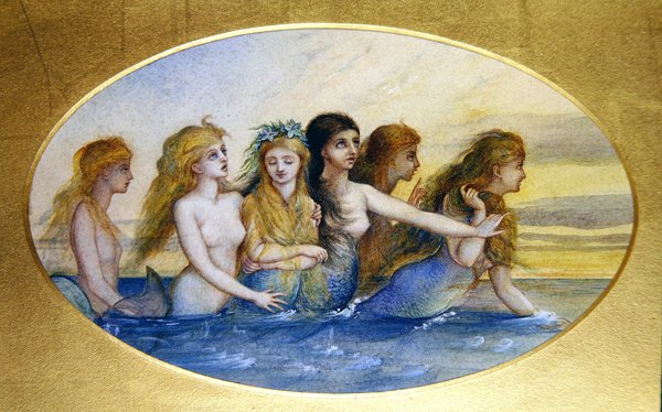 Sereias (aguarela sobre papel) de Eleanor Vere Boyle