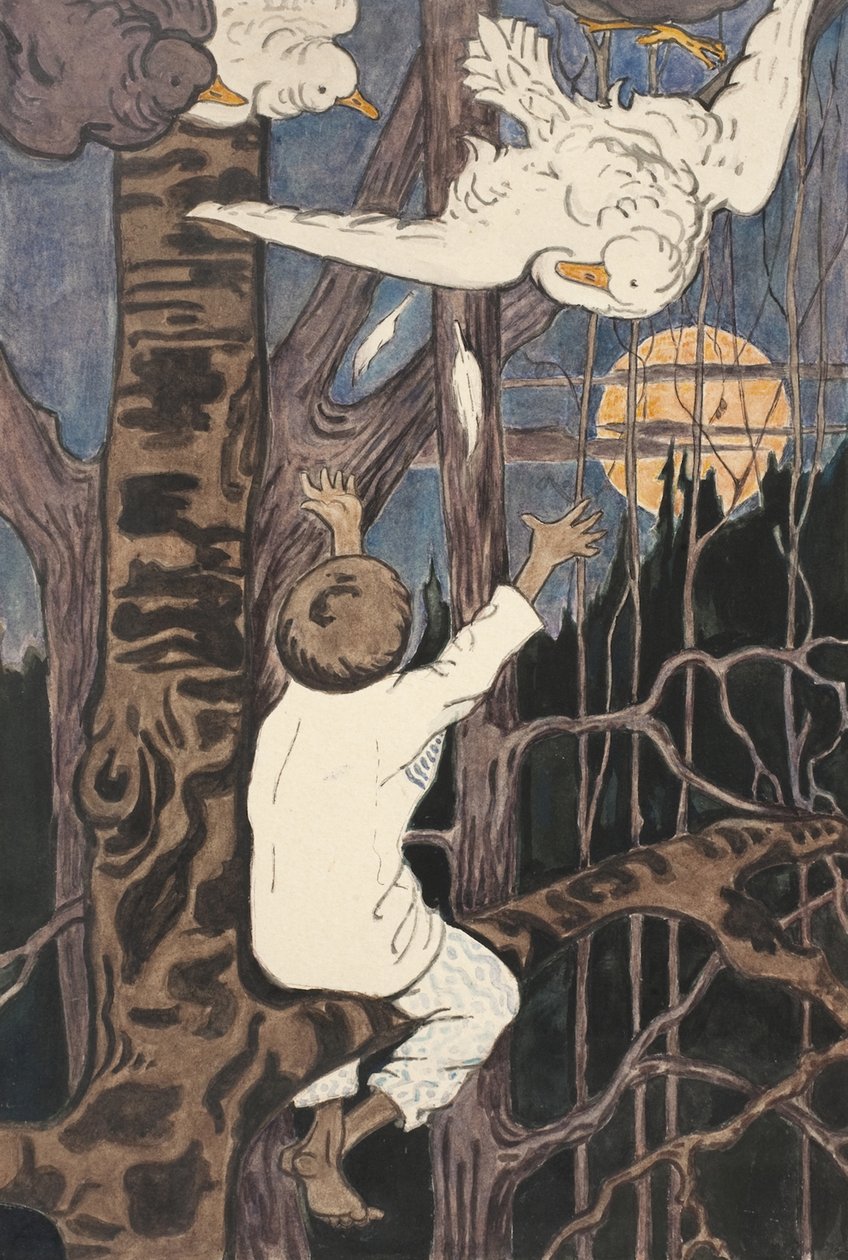 Ilustração para The Tale Synko-Philipko, década de 1890 de Elena Dmitryevna Polenova