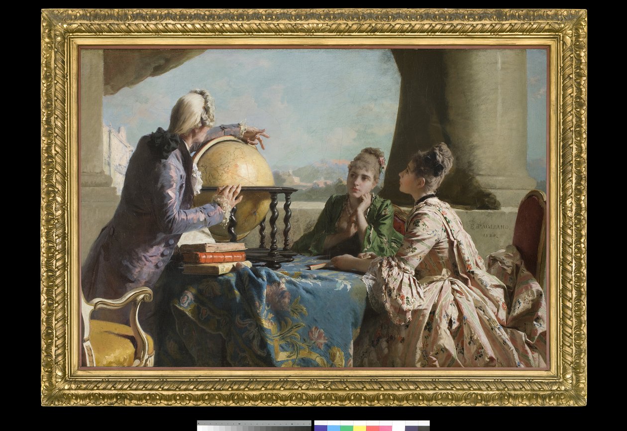 A aula de Geografia, 1880 de Eleuterio Pagliano