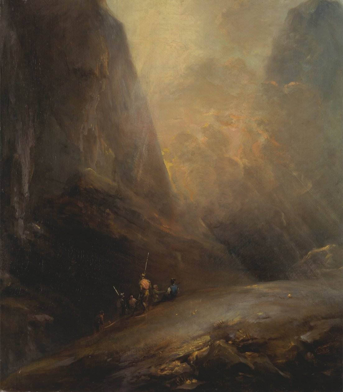 Paisagem montanhosa com bandidos de Elias Martin