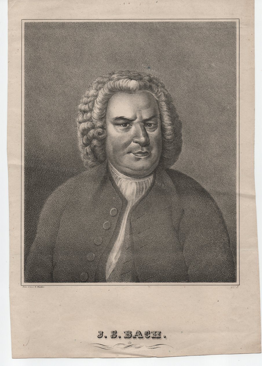 Johann Sebastian Bach (1685-1750) (c. 1850, gravura) de Elias Gottleib (after) Haussmann