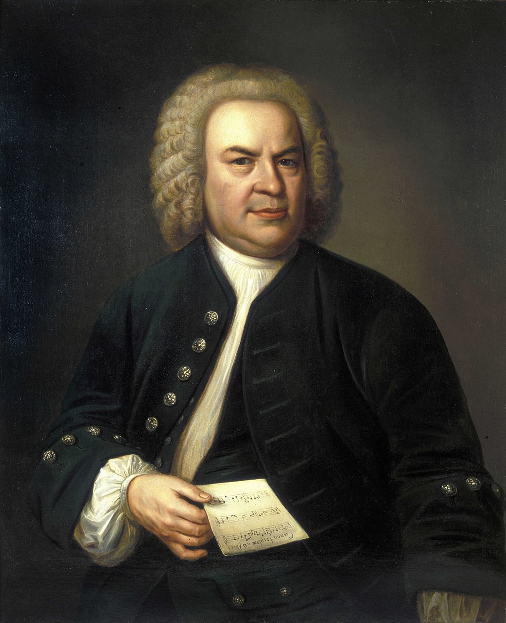 retrato de Jean Sebastien Bach (Johann Sebastian Bach de Elias Gottleib (after) Haussmann