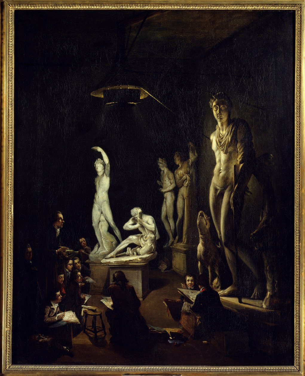 Sala de fundição da Royal Academy of London em 1770 Quadro de Elias Martin de Elias Martin
