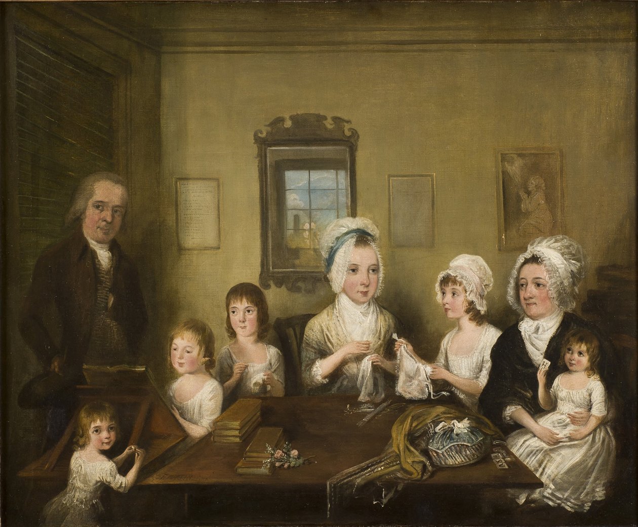 Retrato da família Latrobe de Fulneck de Elias Martin