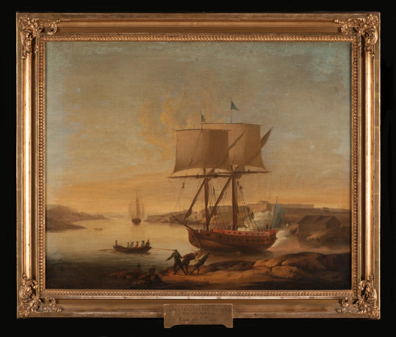 Embarcação do arquipélago junto a Sveaborg de Elias Martin