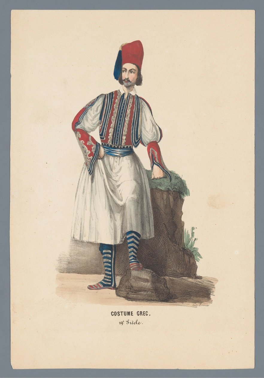 Traje Grec. 19e Siècle (título no objeto) de Elias Spanier