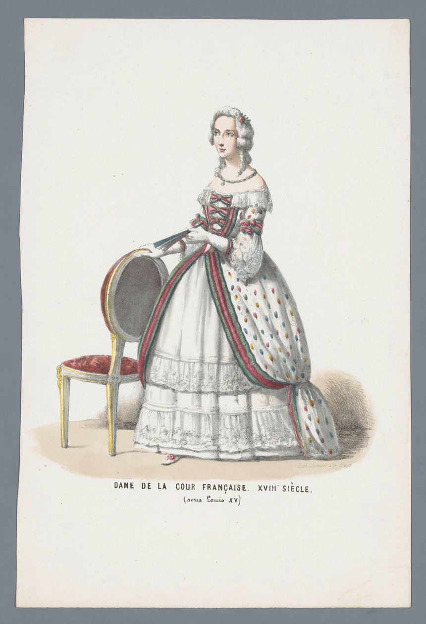 Senhora da Corte Francesa. Século XVIII (sob Luís XV) (título sobre o objecto) de Elias Spanier