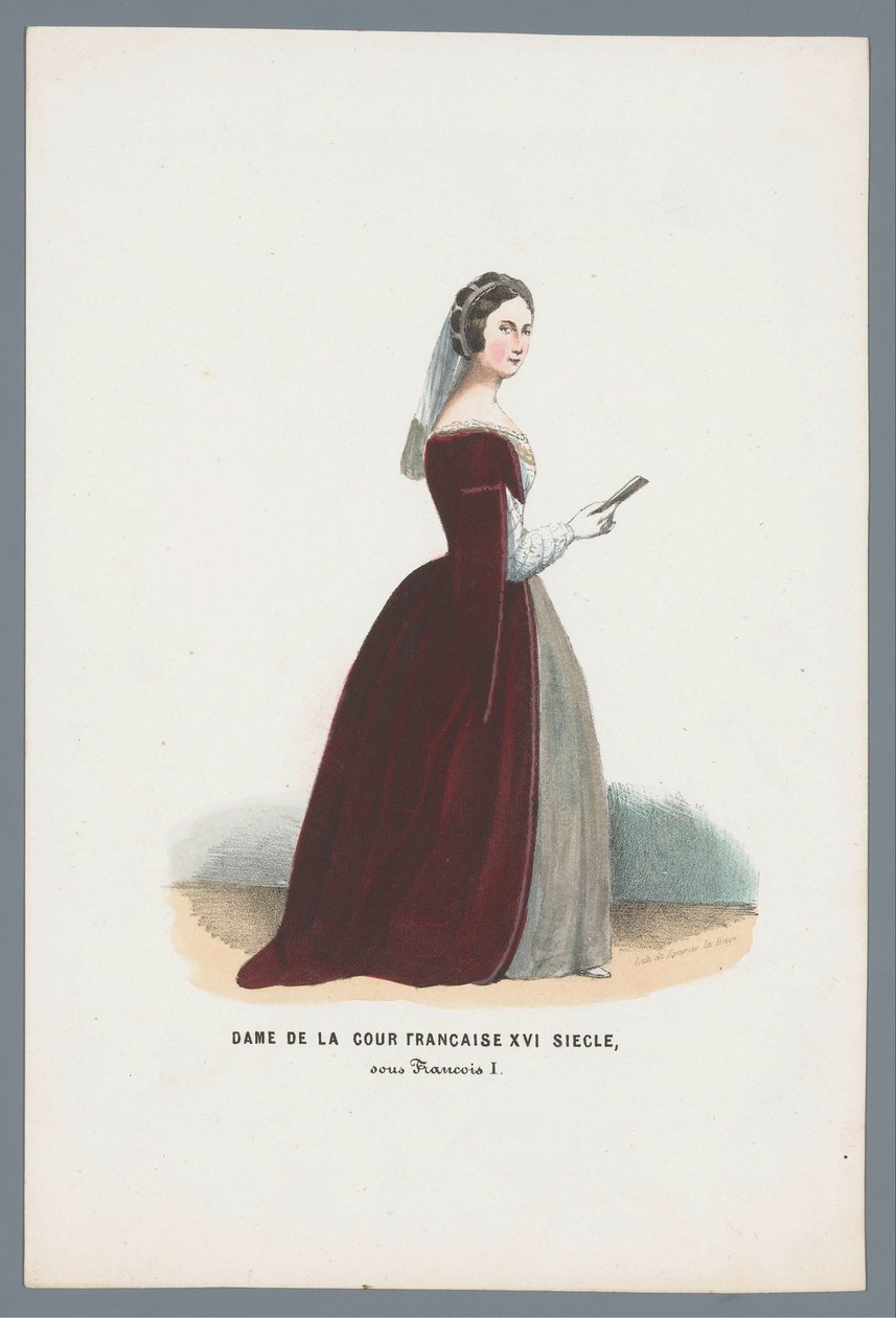 Dame de la cour Francaise XVI Siècle, sous François I (título sobre o objecto) de Elias Spanier