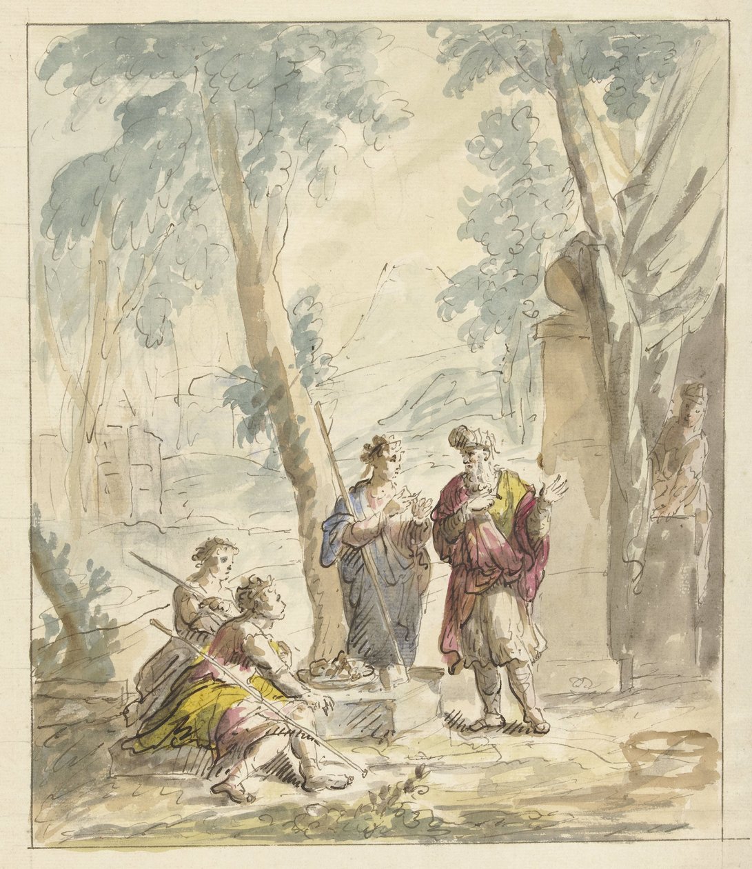 Abraão recebe os três anjos de Elias van Nijmegen