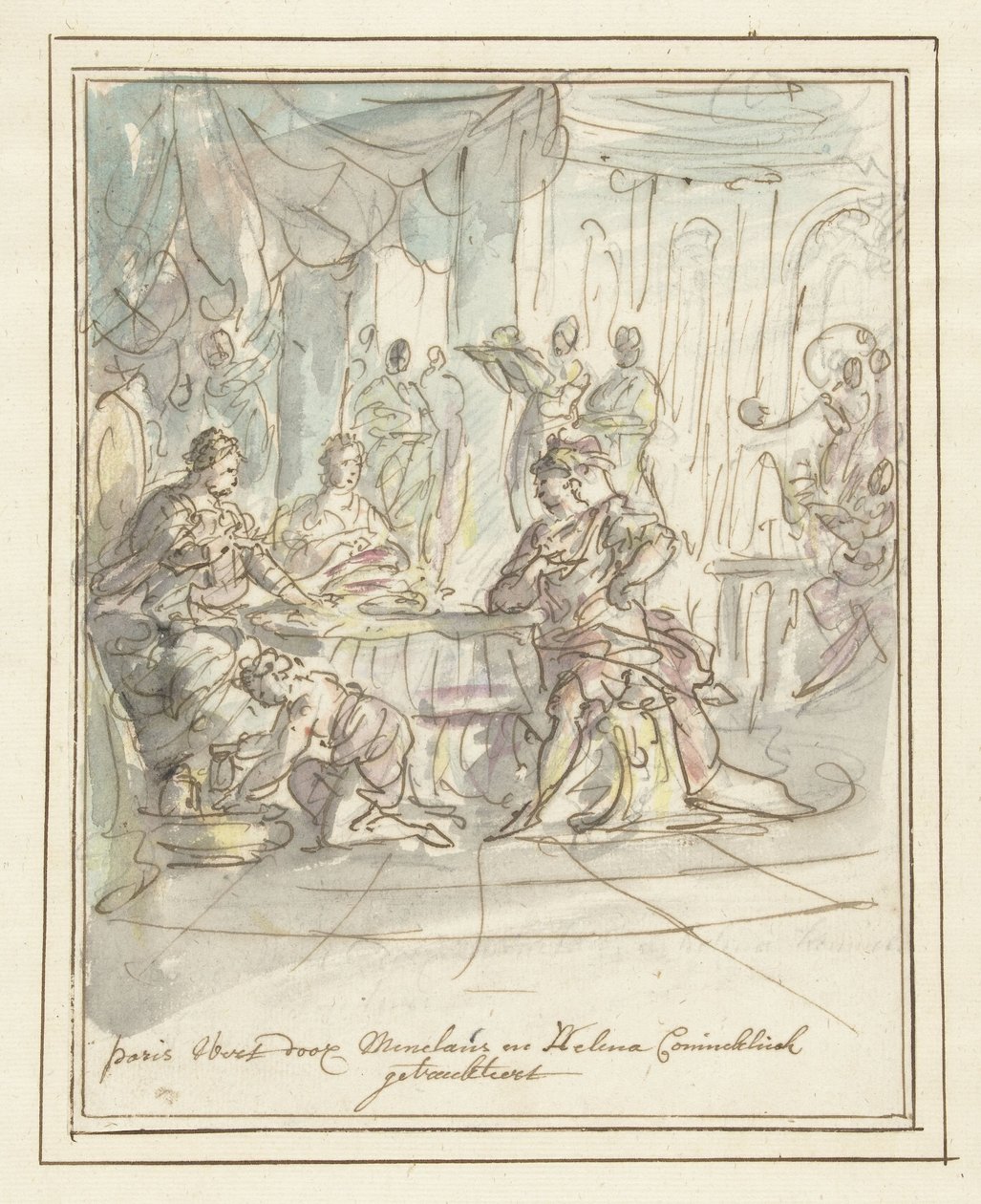 Paris recebida por Menelau e Helena de Elias van Nijmegen
