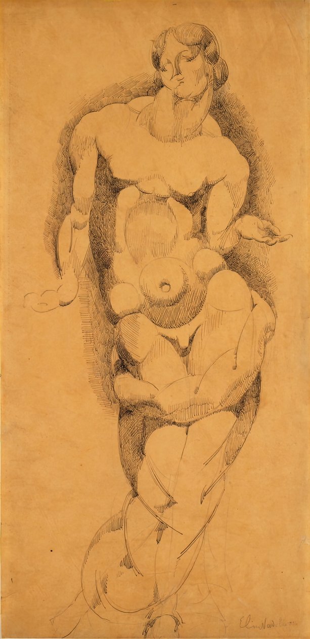 Nu masculino em pé, c. 1909. de Elie Nadelman