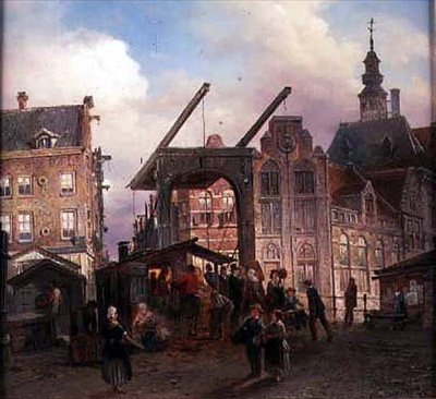 Cidade e Ponte levadiça de Elies Pieter van Bommel