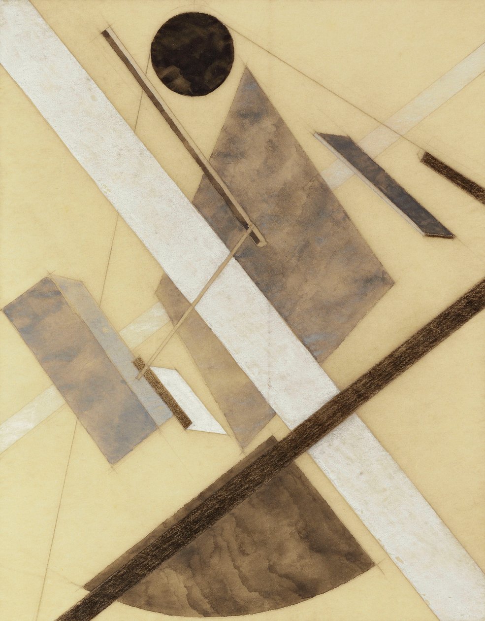 Proun: Caminho da energia e fluxos dinâmicos, c.1920 de Eliezer Markowich Lissitzky