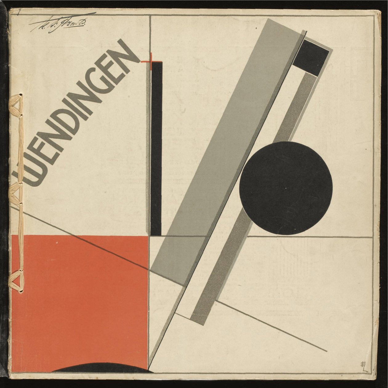 Wendingen No 11 par Lissitzky, El (1890-1941). Litografia a cores, tamanho : 33,2x33,2 de Eliezer Markowich Lissitzky