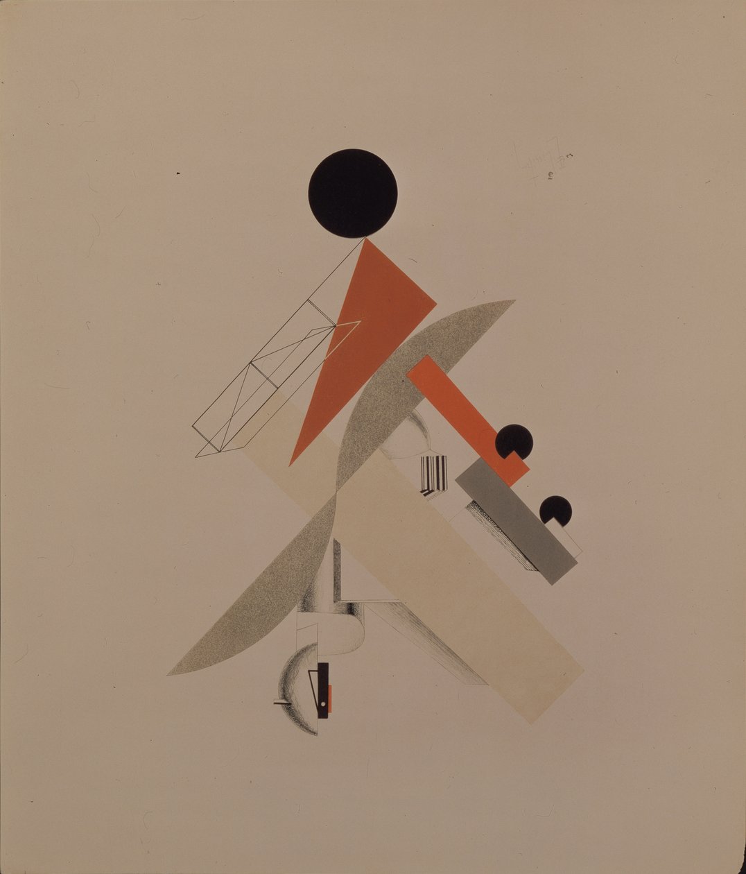 Globetrotter. Estatueta para a ópera Vitória sobre o sol de A. Kruchenykh, 1920-1921 de Eliezer Markowich Lissitzky