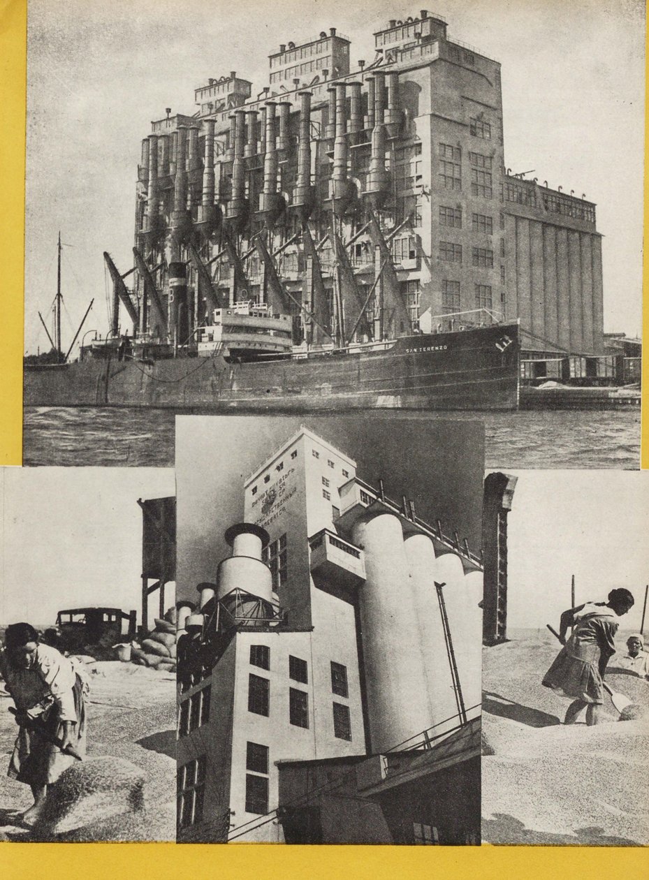 Ilustração da URSS Builds Socialism, 1933. de Eliezer Markowich Lissitzky