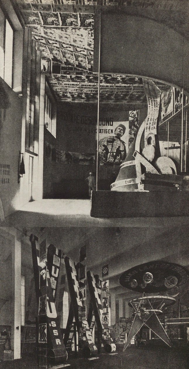 Pavilhão soviético na Exposição Internacional de Imprensa, Colônia, 1933. de Eliezer Markowich Lissitzky