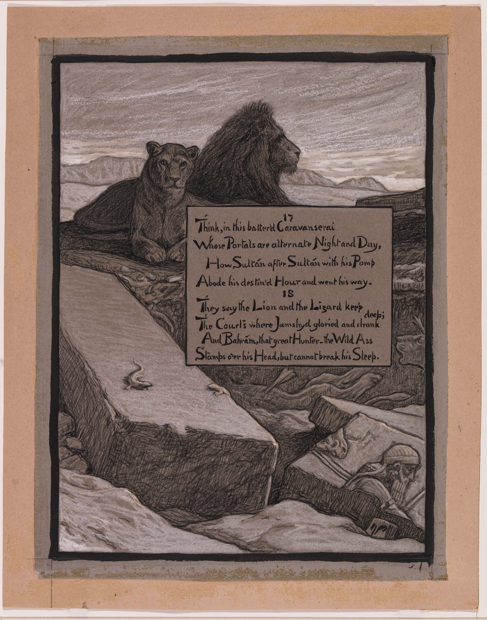 (Ilustração para o Rubáiyát de Omar Khayyám) Tribunais de Jamshyd de Elihu Vedder