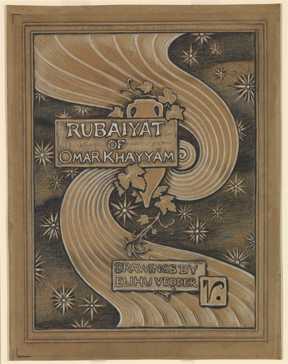 (Ilustração para o Rubáiyát de Omar Khayyám) Capa de Elihu Vedder