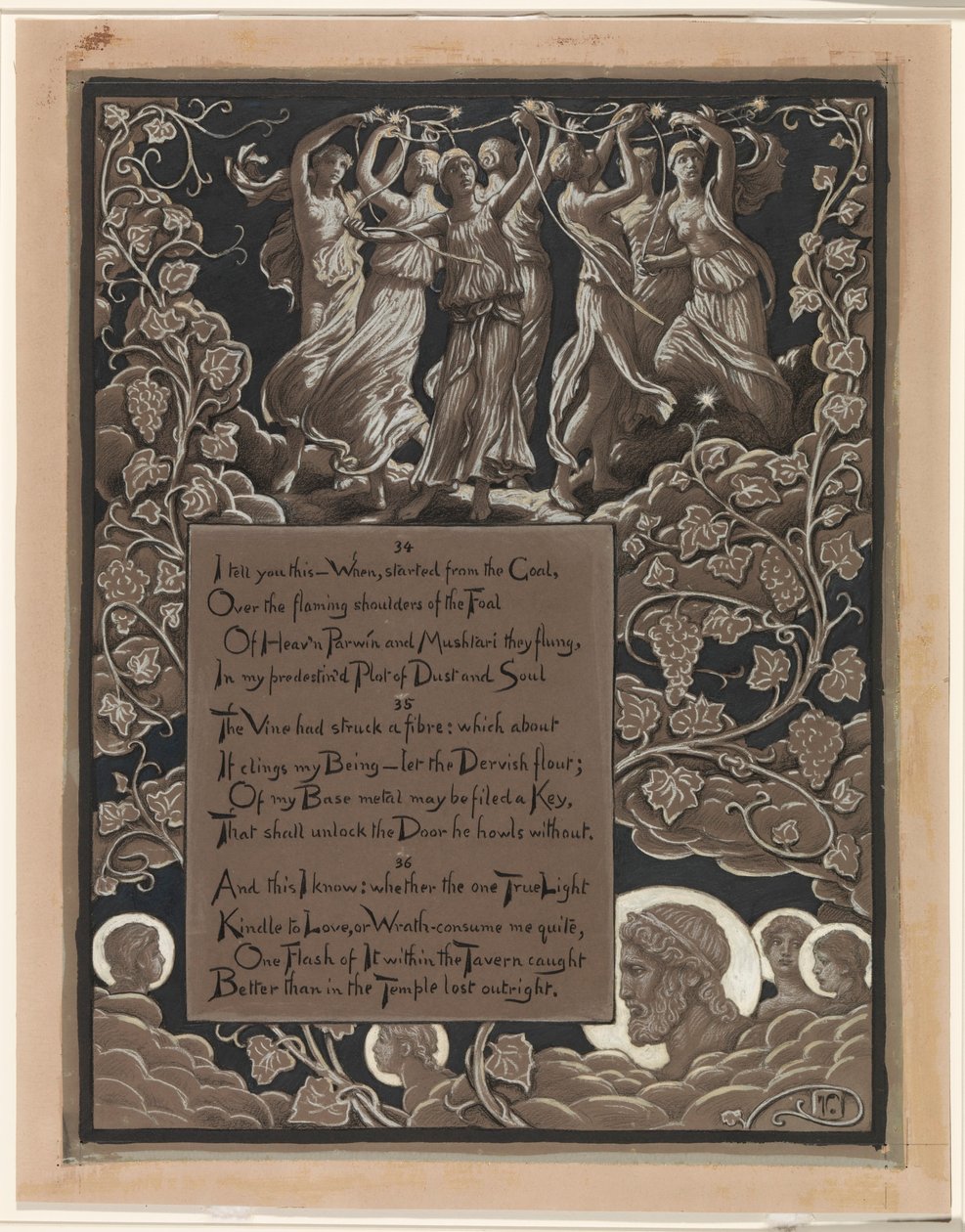 (Ilustração para o Rubáiyát de Omar Khayyám) Horóscopo de Omar de Elihu Vedder