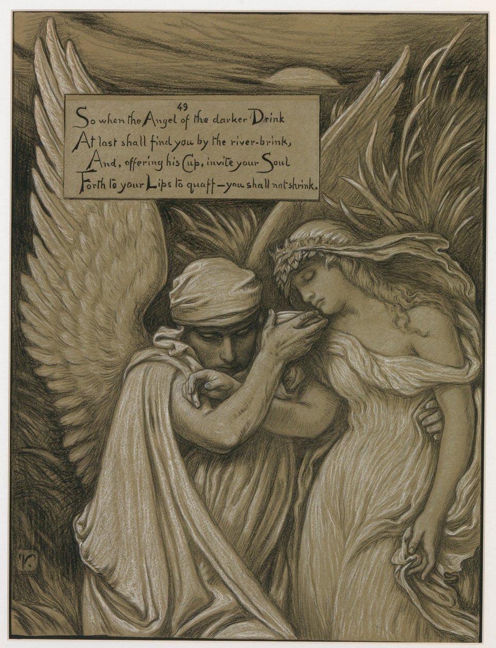 (Ilustração para o Rubáiyát de Omar Khayyám) A Taça da Morte de Elihu Vedder