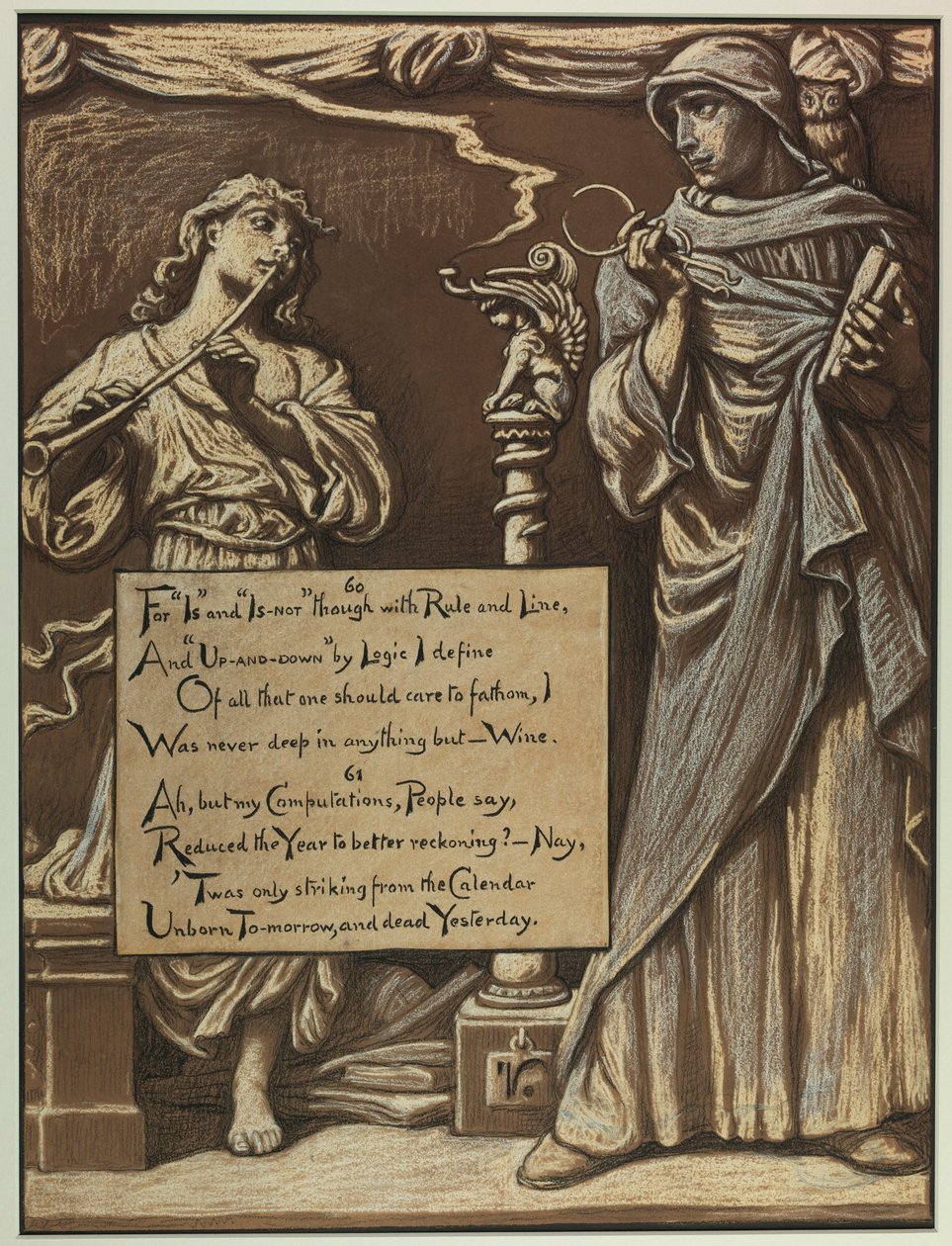 (Ilustração para o Rubáiyát de Omar Khayyám) O divórcio da razão de Elihu Vedder