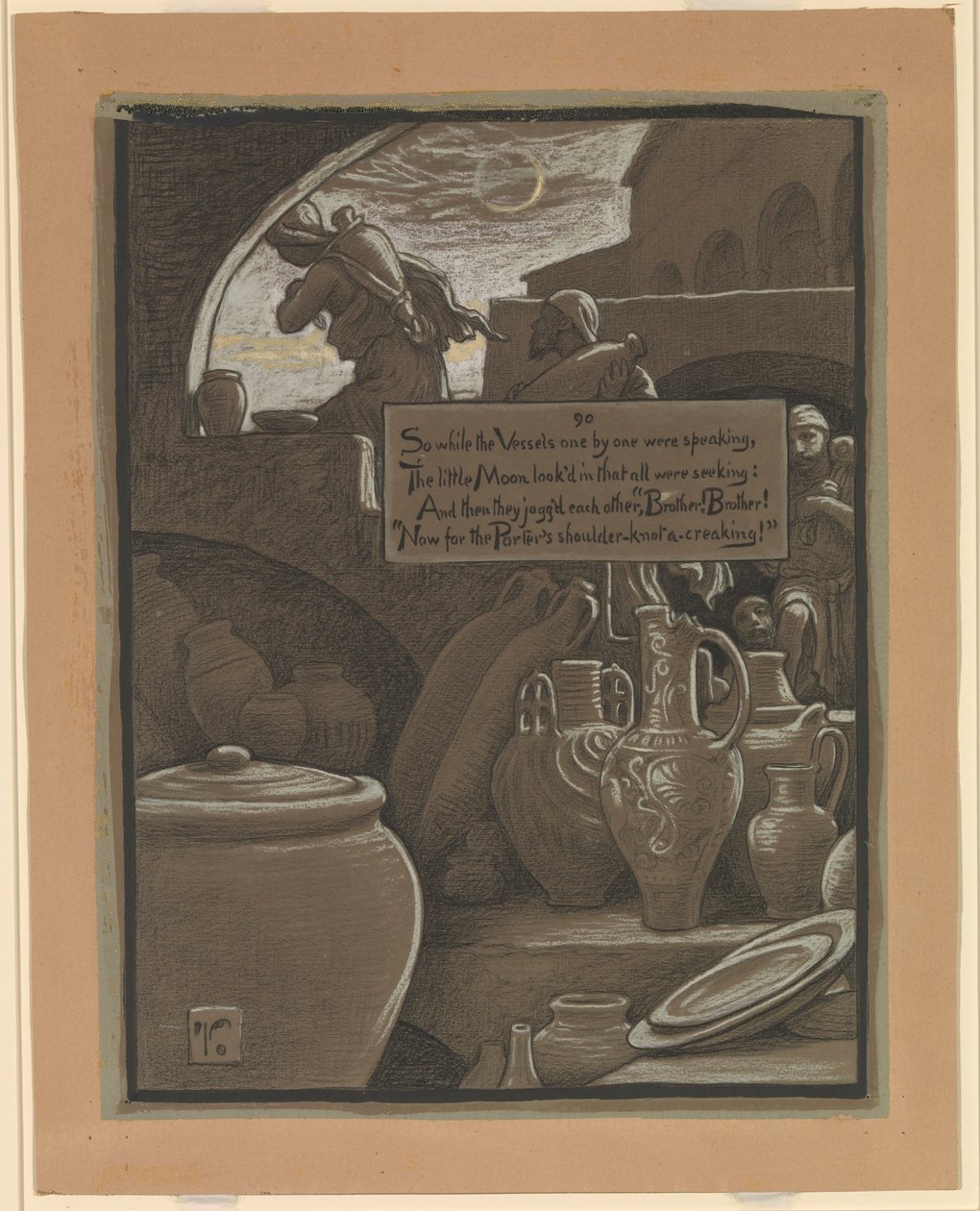 (Ilustração para o Rubáiyát de Omar Khayyám) O fim do Ramazan de Elihu Vedder